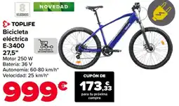 Carrefour TOPLIFE Bicicleta eléctrica E-3400 27.5" oferta