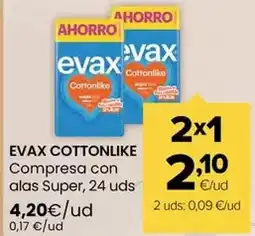 Autoservicios Familia Evax - cottonlike compresa con alas super oferta