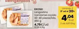 Autoservicios Familia Eroski - langostino vannamei cocido 30-40 piezas/ kilo oferta