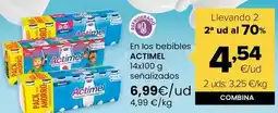 Autoservicios Familia Actimel - en los bebibles senalizados oferta