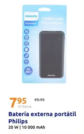 Action Philips - bateria externa portátil oferta