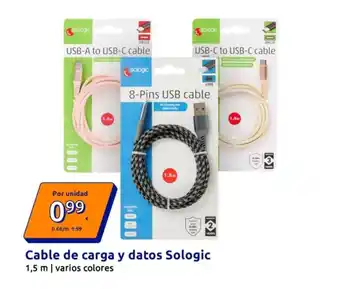 Action Sologic - cable de carga y datos oferta
