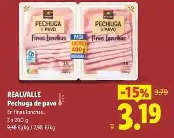 Lidl Realvalle - pechuga de pavo oferta