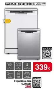 Milar Corberó - lavavajillas clvm605w oferta