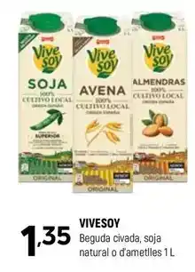 Coviran Vivesoy - beguda civada, soja natural o d'ametlles oferta