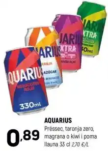Coviran Aquarius - préssec, taronja zero, magrana o kiwi i poma oferta