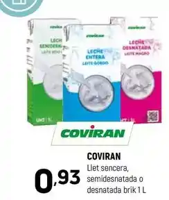 Coviran Coviran - llet sencera, semidesnatada o desnatada brik oferta