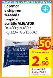 Alcampo Calamar limpio aligator 10/20 pzas 400 g oferta