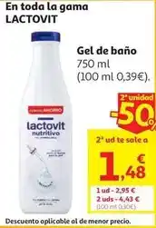Alcampo Lactovit - gel da bano oferta