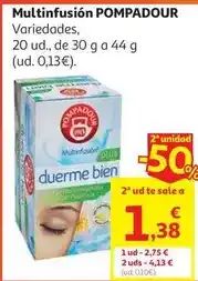 Alcampo Multinfusion duerme bien pompadour 20 und 44 g oferta
