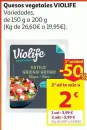 Alcampo Bloque griego violife 200 g oferta