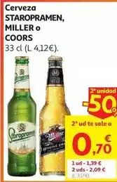 Alcampo Cerveza checa staropramen bot 33 cl oferta