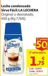 Alcampo Leche condensada sirvefacil la lechera 450 g oferta