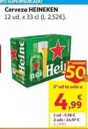 Alcampo Cerveza heineken pack 12 latas x 33 cl oferta