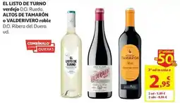 Alcampo Vino tinto roble altos de tamaron do ribera 75 cl oferta