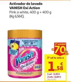 Alcampo Activador de lavado oxi pink vanish advance 400 g oferta