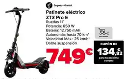 Carrefour Segway ninebot - patinete eléctrico zt3 pro e oferta