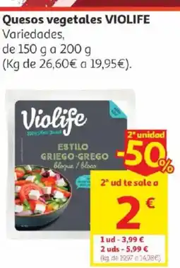 Alcampo Violife Quesos vegetales oferta
