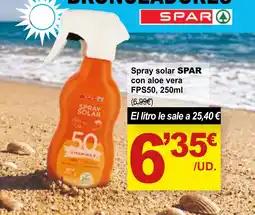 SPAR SPAR Spray solar con aloe vera FPS50 oferta