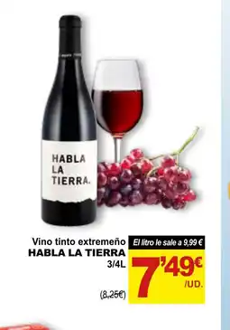 SPAR HABLA LA TIERRA Vino tinto extremeño oferta