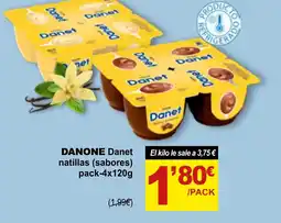 SPAR DANONE Danet natillas (sabores) oferta