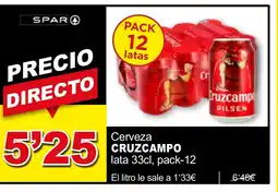 SPAR CRUZCAMPO Cerveza oferta