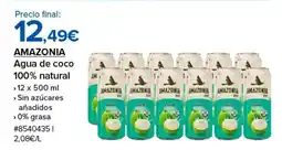 Costco AMAZONIA Agua de coco 100% natural oferta