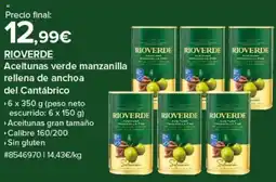 Costco RIOVERDE Aceitunas verde manzanilla rellena de anchoa del Cantábrico oferta