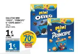 E.Leclerc Galletas mini oreo príncipe o chips ahoy! oferta