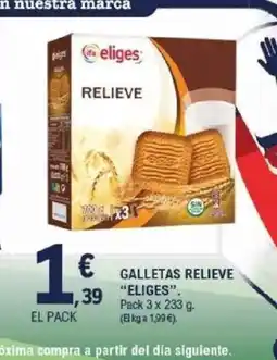 E.Leclerc ELIGES Galletas relieve oferta