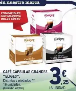 E.Leclerc ELIGES Café cápsulas grandes oferta