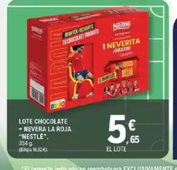 E.Leclerc NESTLÉ Lote chocolate + nevera la roja oferta