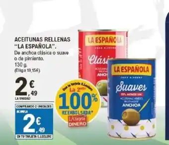 E.Leclerc LA ESPAÑOLA Aceitunas rellenas oferta