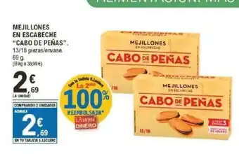 E.Leclerc CABO DE PEÑAS Mejillones en escabeche oferta