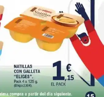 E.Leclerc ELIGES Natillas con galleta oferta