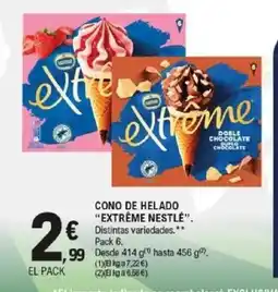 E.Leclerc EXTRÊME NESTLÉ Cono de helado oferta