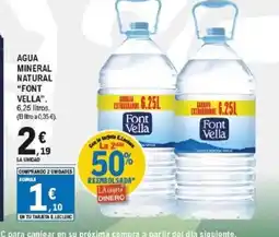 E.Leclerc FONT VELLA Agua mineral natural oferta