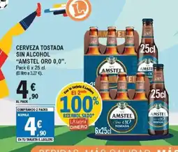 E.Leclerc AMSTEL ORO 0,0 Cerveza tostada sin alcohol oferta