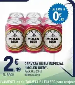 E.Leclerc MOLEN BIER Cerveza rubia especial oferta