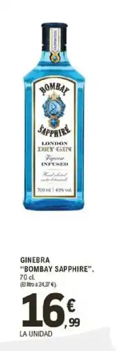 E.Leclerc BOMBAY SAPPHIRE Ginebra oferta