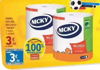 E.Leclerc NICKY Papel cocina milusos oferta