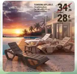 E.Leclerc Tumbona apilable. oferta