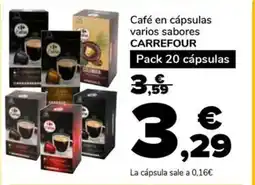 Supeco CARREFOUR Café en cápsulas varios sabores oferta