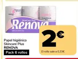 Supeco RENOVA Papel higiénico SkinCare Plus oferta
