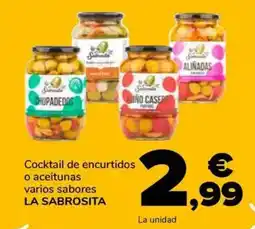 Supeco LA SABROSITA Cocktail de encurtidos o aceitunas varios sabores oferta