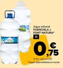 Supeco FUENCISLA O FONT NATURA Agua mineral oferta