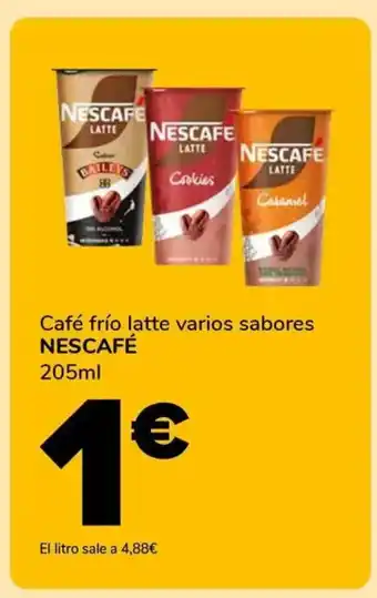Supeco NESCAFÉ Café frío latte varios sabores oferta