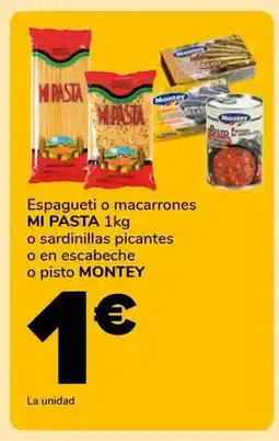 Supeco MI PASTA Espagueti o macarrones oferta