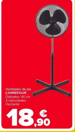 Supeco CARREFOUR Ventilador de pie oferta