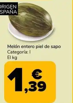 Supeco Melón entero piel de sapo oferta